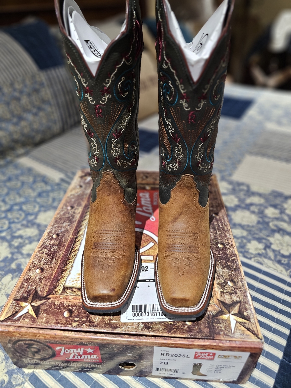 Tony Lama Women's 'Pecan Milled Buffalo' Western Boots